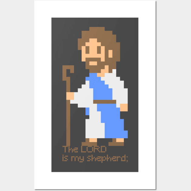 Pixel Jesus Wall Art by AdiDsgn